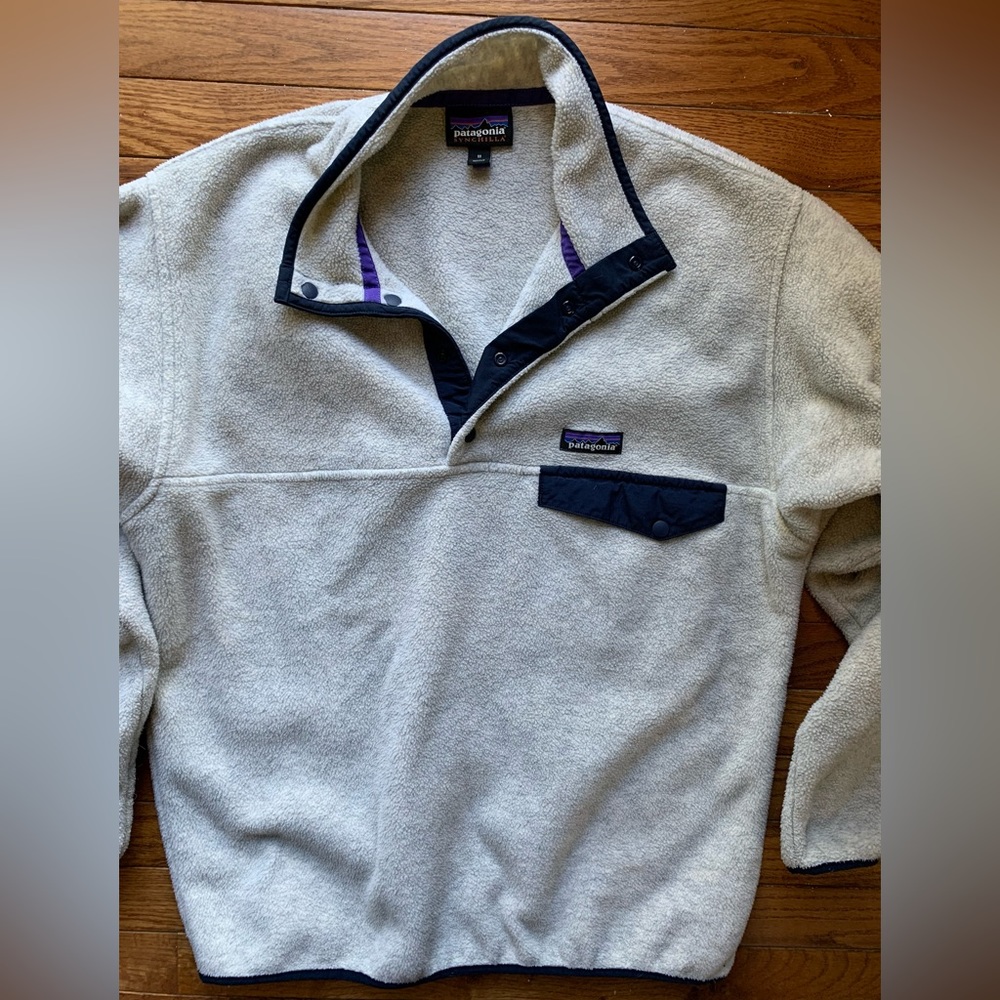 Men’s Patagonia 1/4 Synchilla Fleece Pullover Oatmeal Medium